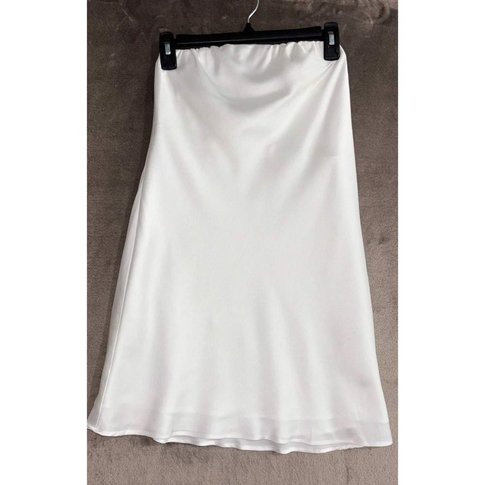 Show Me Your Mumu Taylor Tube Mini Dress Women Medium White Luxe Satin Strapless
